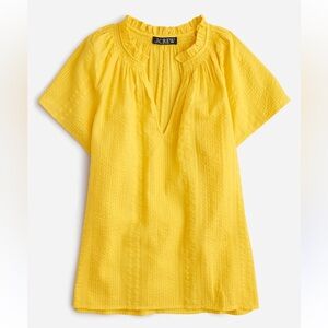 J. Crew Flutter Sleeve V-neck Cotton Top - XS - NWOT